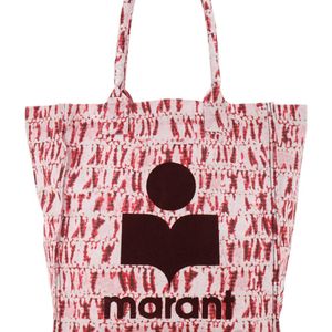 Borsa Shopping "yenky" In Cotone Con Logo di Isabel Marant in Rosso