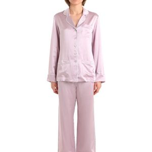 Olivia Von Halle Pink Coco Silk Satin Pajama Set