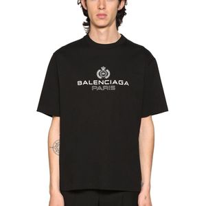 メンズ Balenciaga ロゴプリントコットンジャージーtシャツ ブラック