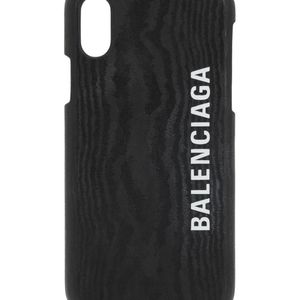 Balenciaga I Phone X グレインレザー携帯カバー ブラック