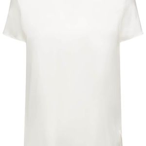 Max Mara Cortona シルクサテンtシャツ ホワイト