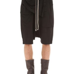 Shorts "drkshdw" De Jersey De Algodón Rick Owens de hombre de color Negro