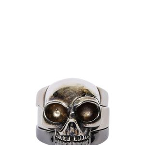 Anillo "divided Skull" Alexander McQueen de hombre de color Metálico