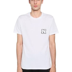 メンズ Neil Barrett コットンジャージーtシャツ ホワイト