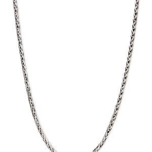 Macy's 14k White Gold Necklace, 20" Diamond Cut Wheat Chain (9/10mm)