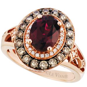 Le Vian Red Garnet (2 Ct. T.w.) And Diamond (3/4 Ct. T.w.) Ring In 14k Rose Gold