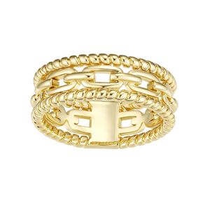 Macy's Metallic Plated Link Statement Ring