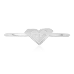Roxy White Waterproof Yellow Triangular Heart Ring