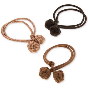 Lonna & Lilly Natural 3-pc. Set Double-knot Ponytail Holders, Created For Macy's