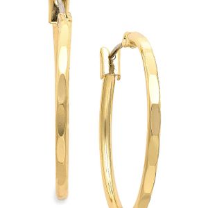 Charter Club Metallic Gold-tone Hoop Earrings