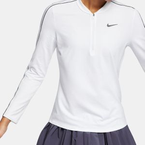Haut de tennisà manches longues et demi-zip Court Dri-FIT pour Nike en coloris Blanc