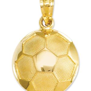Macy's Metallic 14k Gold Charm, Soccer Ball Charm