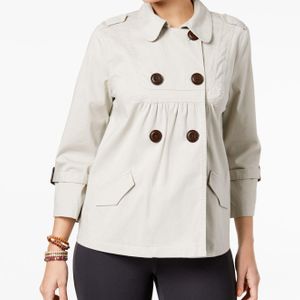 Style & Co. Double-breast Swing Jacket, Created For Macy's