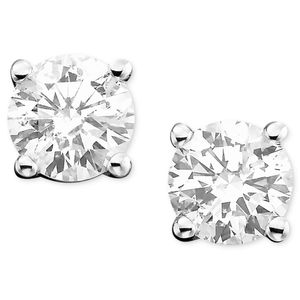 Macy's Metallic Diamond Stud Earrings (1/2 Ct. T.w.