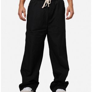 MNML Black Button Lined Pants