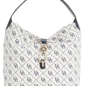 Dooney & Bourke White Signature Quilt Logo-lock Medium Sac Handbag, Created For Macy's