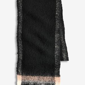 Style & Co. Black Bordered Blanket Wrap