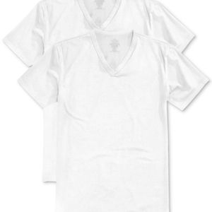 Calvin Klein Black Men's Stretch-cotton V-neck T-shirt 2-pack for men