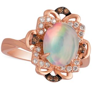 Le Vian Pink Opal (1-1/5 Ct. T.w.) And Diamond (1/6 Ct. T.w.) Ring In 14k Rose Gold