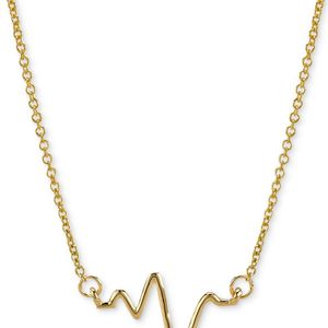 Sarah Chloe Metallic Heartbeat Necklace
