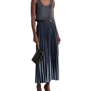 Reiss Blue Ruby Silk-front Cami Top