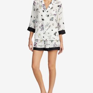 Betsey Johnson Contrast-trim Pajama Set