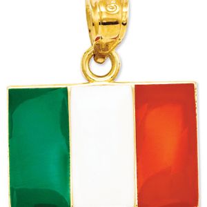 Macy's Metallic 14k Gold Charm, Italy Flag Charm
