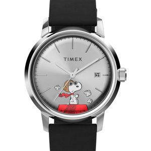 Timex Gray Automatic Leather Watch for men