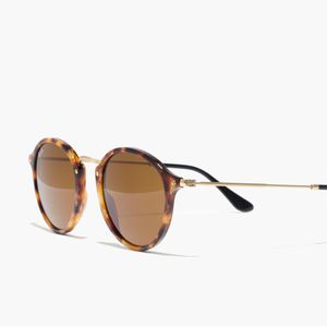 MW Brown Ray-ban® Round Fleck Sunglasses