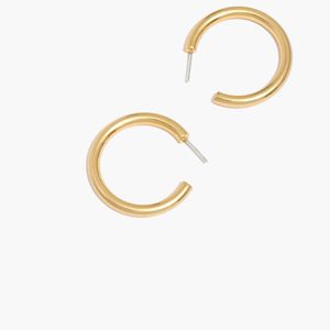 MW Metallic Chunky Medium Hoop Earrings