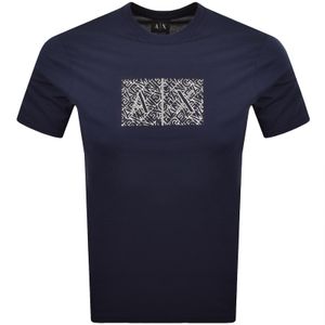ARMANI EXCHANGE Blue Slim Fit Crew Neck T Shirt for men