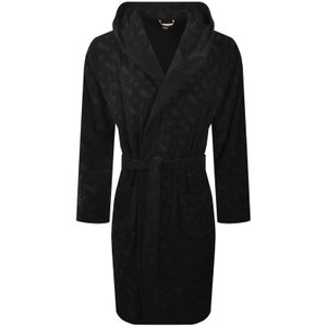 BOSS BUSINESS Black Boss Monogram Dressing Gown for men