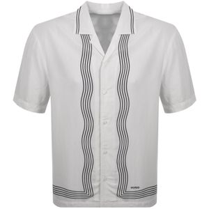 HUGO Grey Exolino Relaxed Fit Striped Shirt for men