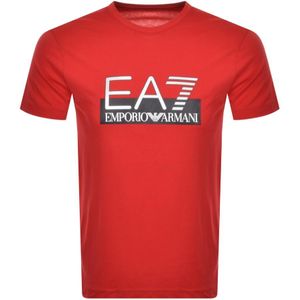 メンズ EA7 Train Visibility コットンジャージーtシャツ レッド