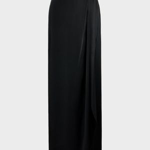 Maison Margiela Black Silk Draped Skirt