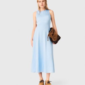 Maje White Open-Back Maxi Dress