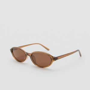 Mango White Rectangular-Frame Sunglasses