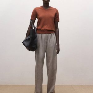 Mango 100% Wool Short-Sleeved Sweater