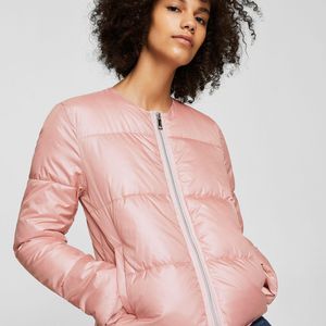 Mango Pink Quilted Jacket