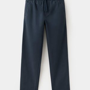 MANGO TEEN Blue Drawstring Straight Trousers for men