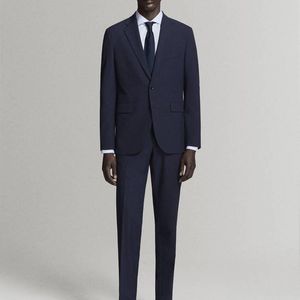 Mango Blue Milan Slim-Fit Suit Jacket for men