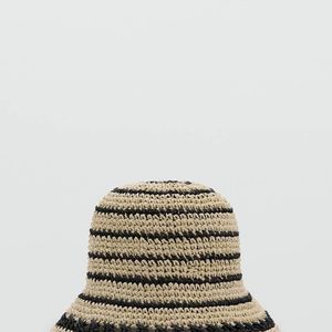 MANGO TEEN Metallic Striped Bucket Hat