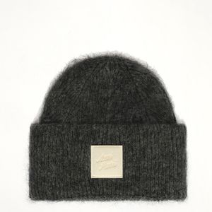 AMI Black Patch Beanie for men