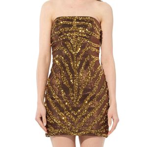 Balmain Brown Knit Dress