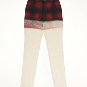 Maison Margiela Red X Pendleton Checked Pants for men