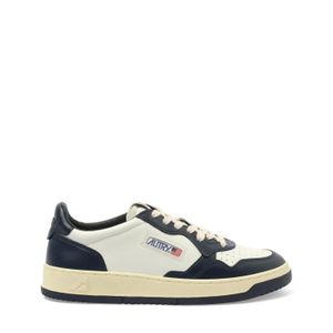 Autry White Medalist Low Bicolour Sneakers, 100% Leather for men
