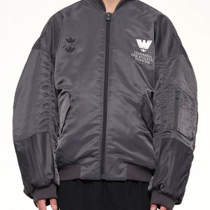 Willy Chavarria Grey Adidas X Chavarria Satin Bomber for men