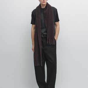 MASSIMO DUTTI Wool Blend V-Neck Vest for men