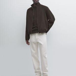 MASSIMO DUTTI Wool Blend High Neck Jacket for men