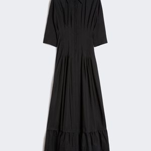 Max Mara Black Cotton Poplin Dress